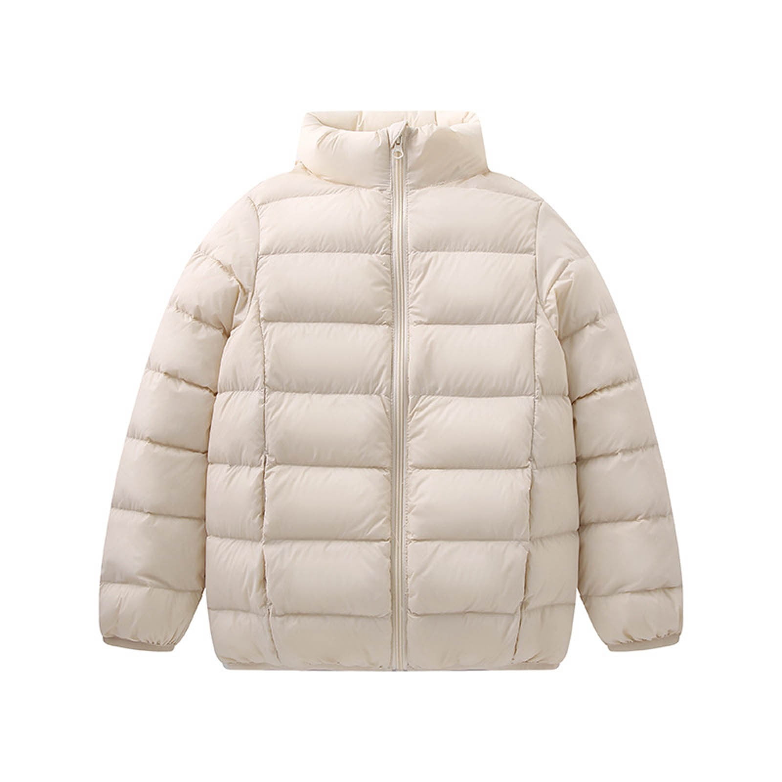 Boys-Winter-Coat-Turtleneck-Zip-Up-Fleece-Lined-Padded-Soild-Color-Print-Girls-Jackets-with-Pockets-5-Years-130-Beige_61eeed57-f0b1-42e2-a1c4-2e841a3d1f0f.0df887f085ad23e9ae19bfa3ebdc14f7.jpeg Puffer Jackets - Image 1